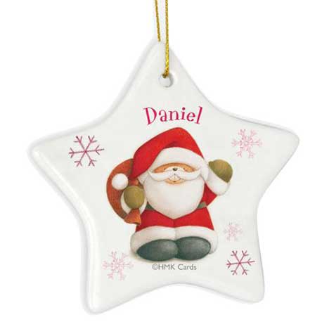 Personalised Forever Friends Santa Star Christmas Tree Dec  £9.99
