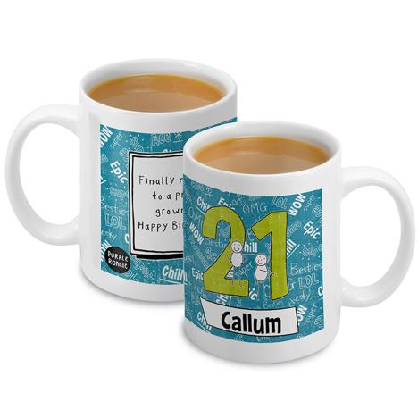 Personalised Purple Ronnie Blue Big Age Mug  £10.99