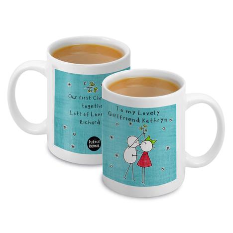 Personalised Purple Ronnie Christmas Couple Blue Mug  £10.99