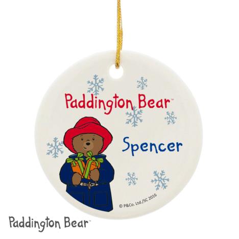 Personalised Paddington Bear Ceramic Christmas Decoration  £9.99