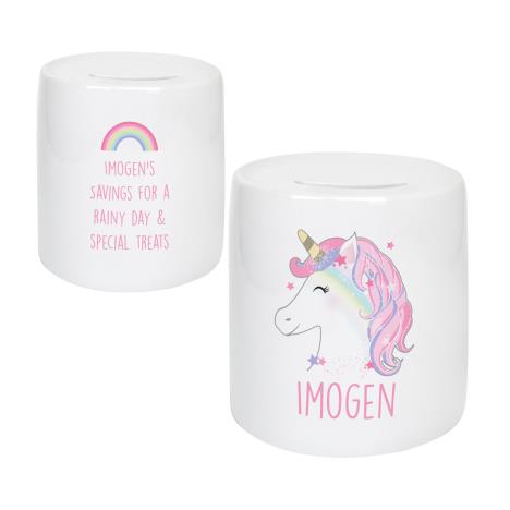 Personalised Unicorn Ceramic Money Box  £14.99
