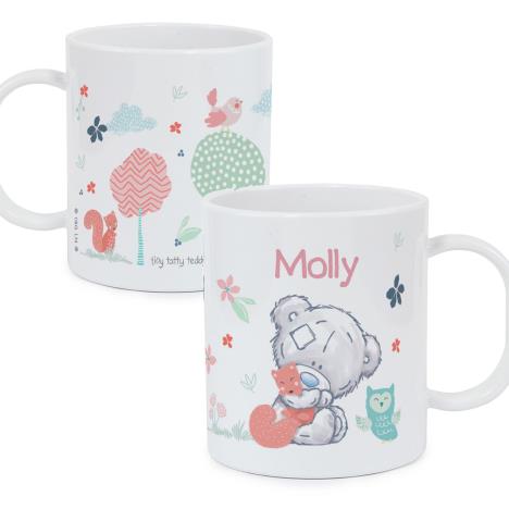 Personalised Tiny Tatty Teddy Woodland Animal Plastic Mug   £10.99