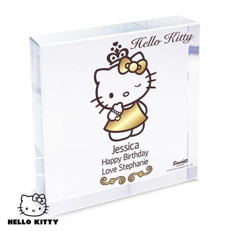 Personalised Hello Kitty Chic Large Crystal Block  £19.99