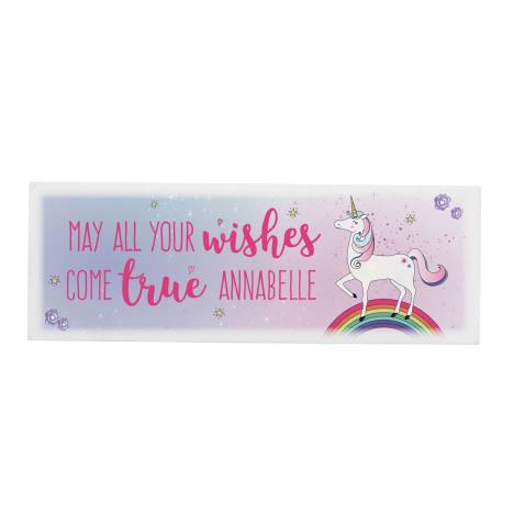 Personalised Unicorn Wooden Block Sign  £14.99
