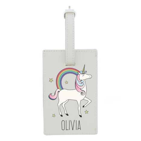 Personalised Unicorn Cream Luggage Tag  £12.99