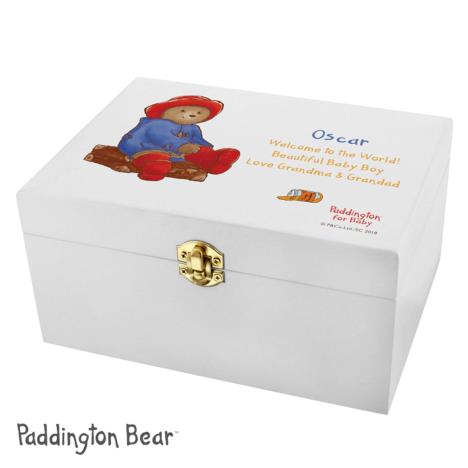 Personalised Paddington Bear For Baby Wooden Keepsake Box  £26.99