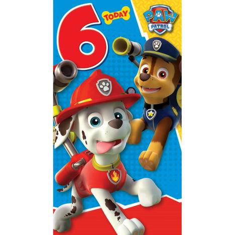 6 Today Paw Patrol Birthday Card  £2.45