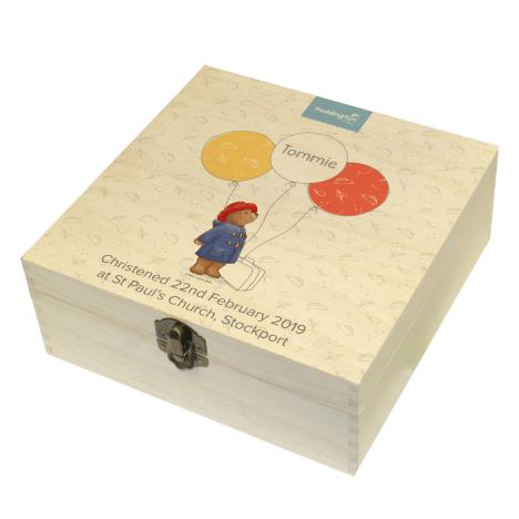 Personalised Paddington Bear Balloon Hinged Memory Box  £39.99
