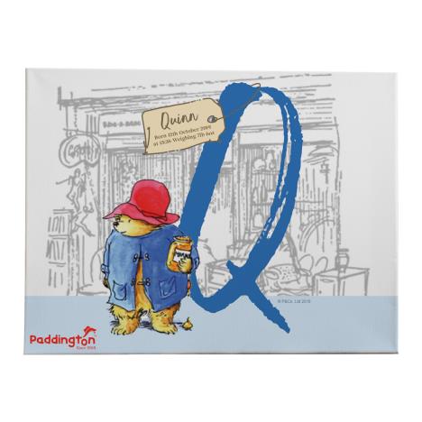 Personalised Paddington Bear Initial Canvas  £14.99