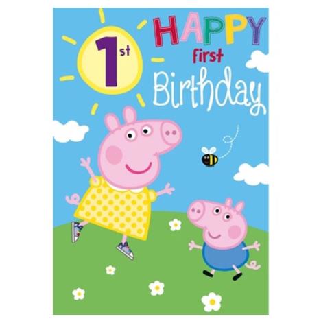 Happy First Birthday Peppa Pig 1st Birthday Card  £1.99