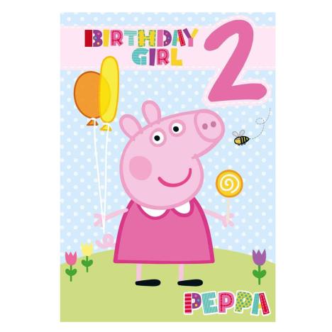 Birthday Girl 2nd Birthday Peppa Pig Card  £1.99