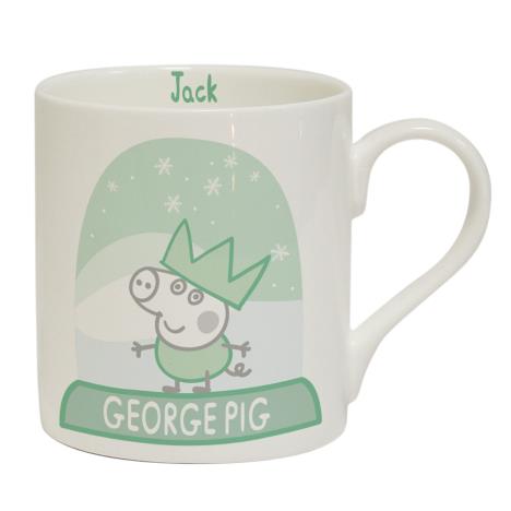 Personalised Peppa Pig George Pig Snowglobe Balmoral Mug  £12.99