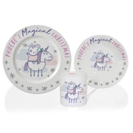 Personalised Peppa Pig Christmas Breakfast Set  £29.99