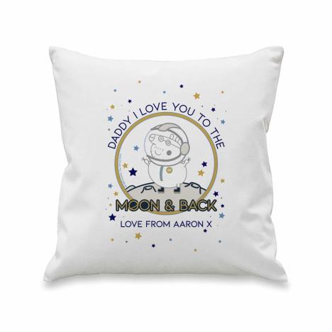 Personalised Peppa Pig Daddy Moon & Back Cushion  £19.99