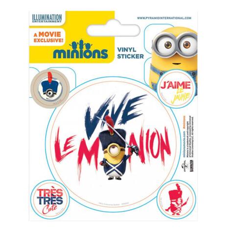 Minions Vive Le Minion Vinyl Stickers  £0.49