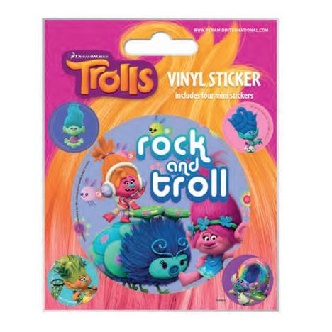 Trolls Rock and Trolls Vinyl Stickers  £0.99