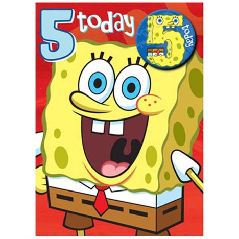 5th Birthday Sponge Bob Square Pants Birthday Card  £1.89