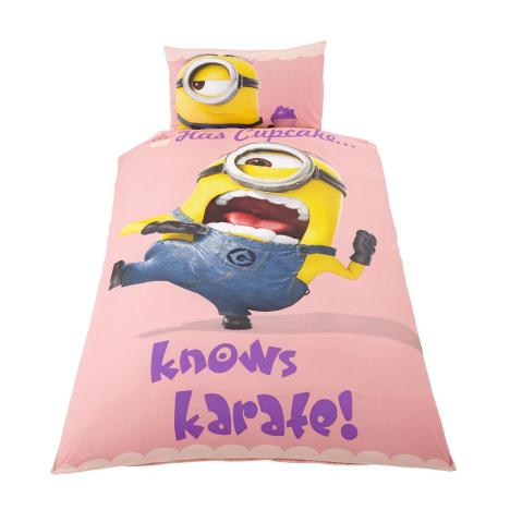 Minions Cupcake Pink Single Panel Duvet Set  £29.99