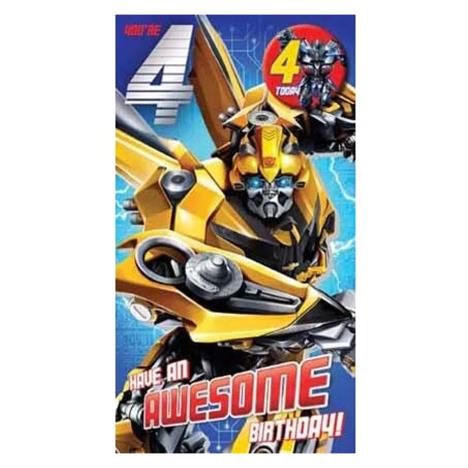 4 Today Transformers 4th Birthday Card with Badge  £2.69