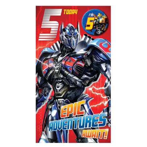 5 Today Transformers 5th Birthday Card with Badge  £2.69