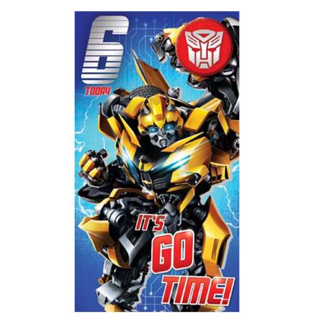 6 Today Transformers 6th Birthday Card with Badge  £2.69