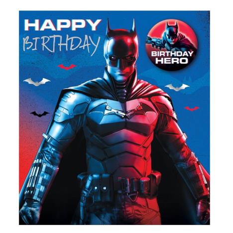 Happy Birthday Batman Birthday Card With Badge  £2.39