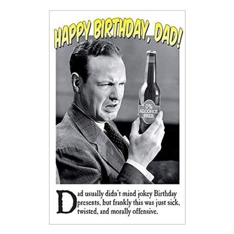 Dad 0% Alcohol Beer Humour Birthday Card  £2.00